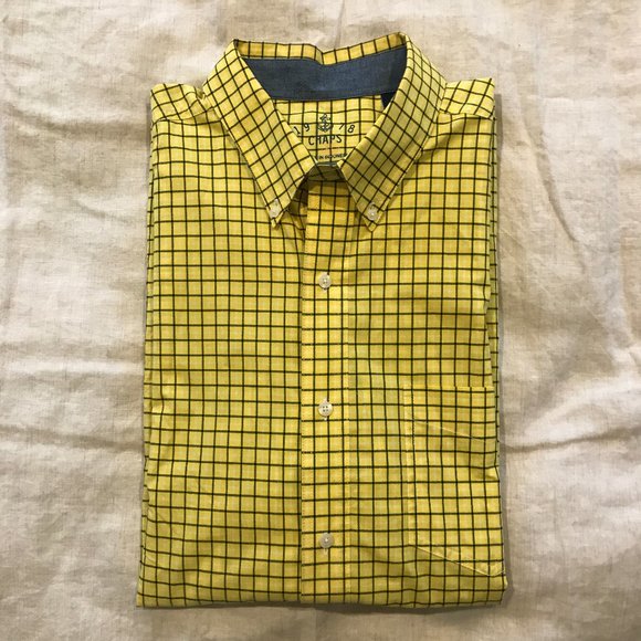 Short Sleeve Blouses Chaps size petite SM Multi Color Yellow 100/% cotton NWT